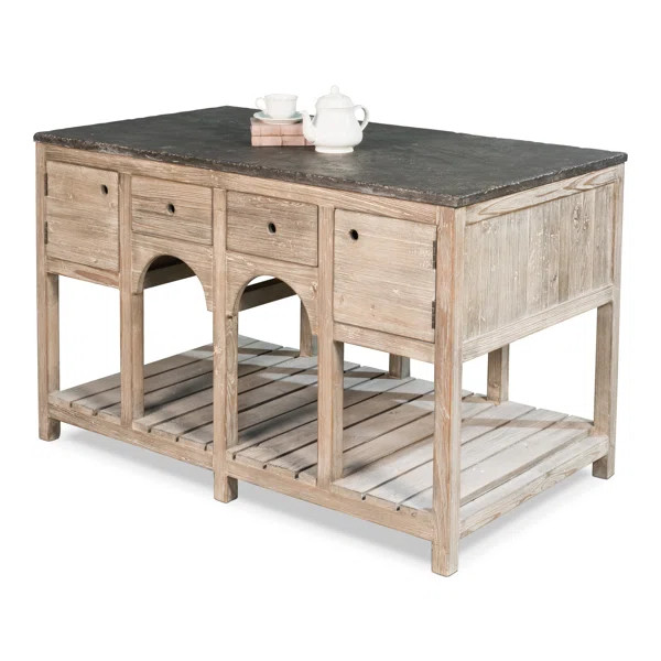 Sousa Kitchen Island with Stone Top | Wayfair North America