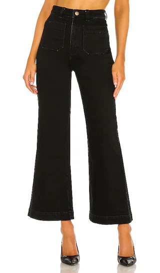 Sailor Jean in Comfort Jet Black | Revolve Clothing (Global)