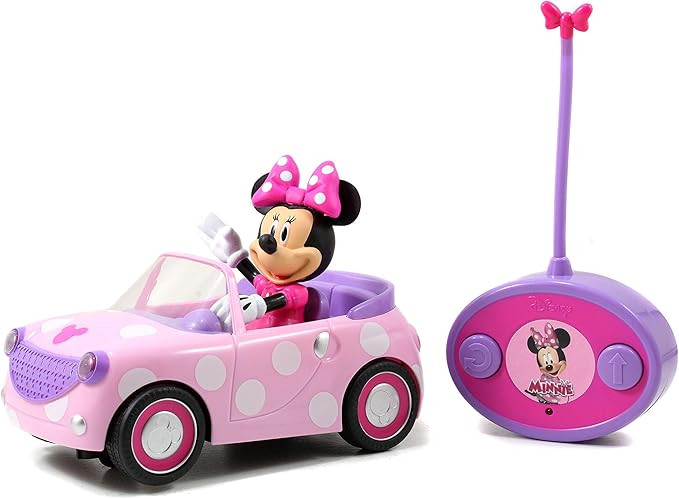 Disney Junior Minnie Mouse Roadster RC Car with Polka Dots, 27 MHz, Pink with White Polka Dots, S... | Amazon (US)