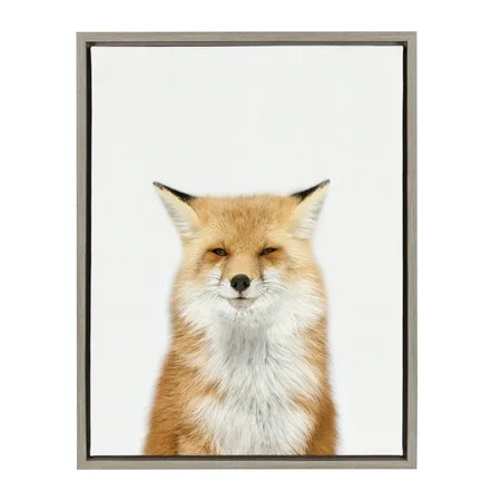 Sylvie Studio Fox Animal Print Framed Canvas Wall Art by Amy Peterson | Walmart (US)