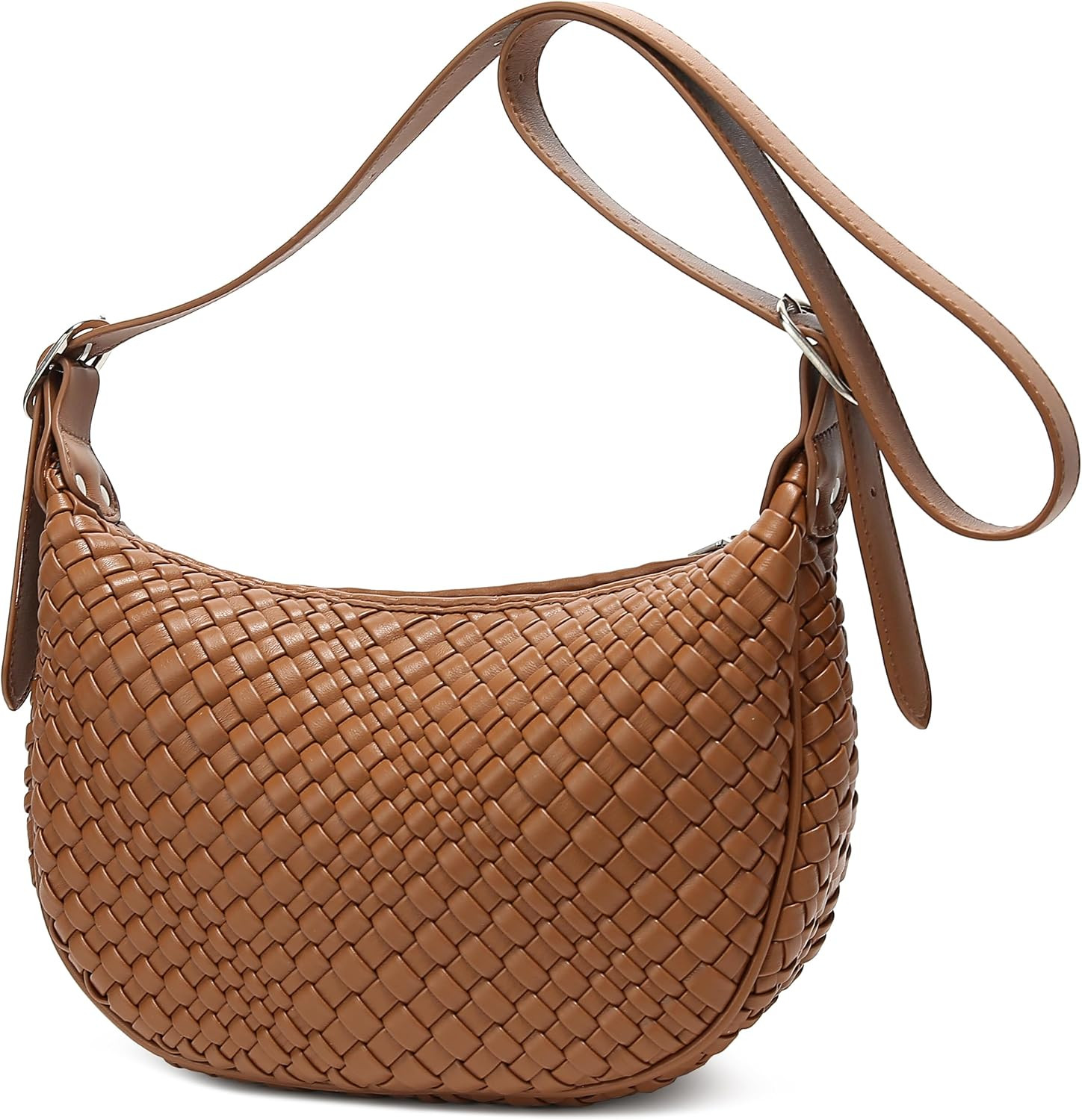 Small Shoulder Bag for Women, Vegan Leather Clutch Crescent Crossbody Purse | Amazon (US)