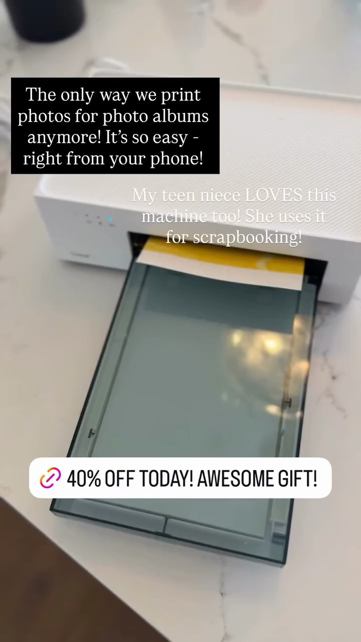 The only way we print photos for photo albums anymore! It’s so easy - right from your phone!  My teen niece LOVES this machine too! She uses it for scrapbooking!