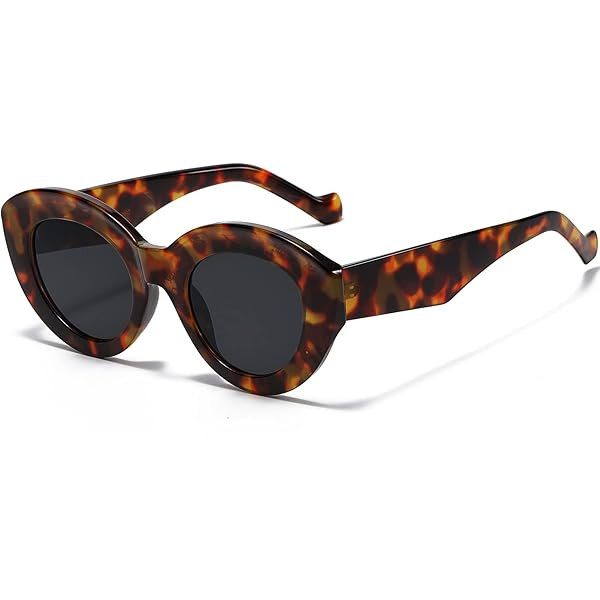 Cute Round Sunglasses for Women Men Trendy Chunky Thick Inflated Shades AP3695 | Amazon (US)