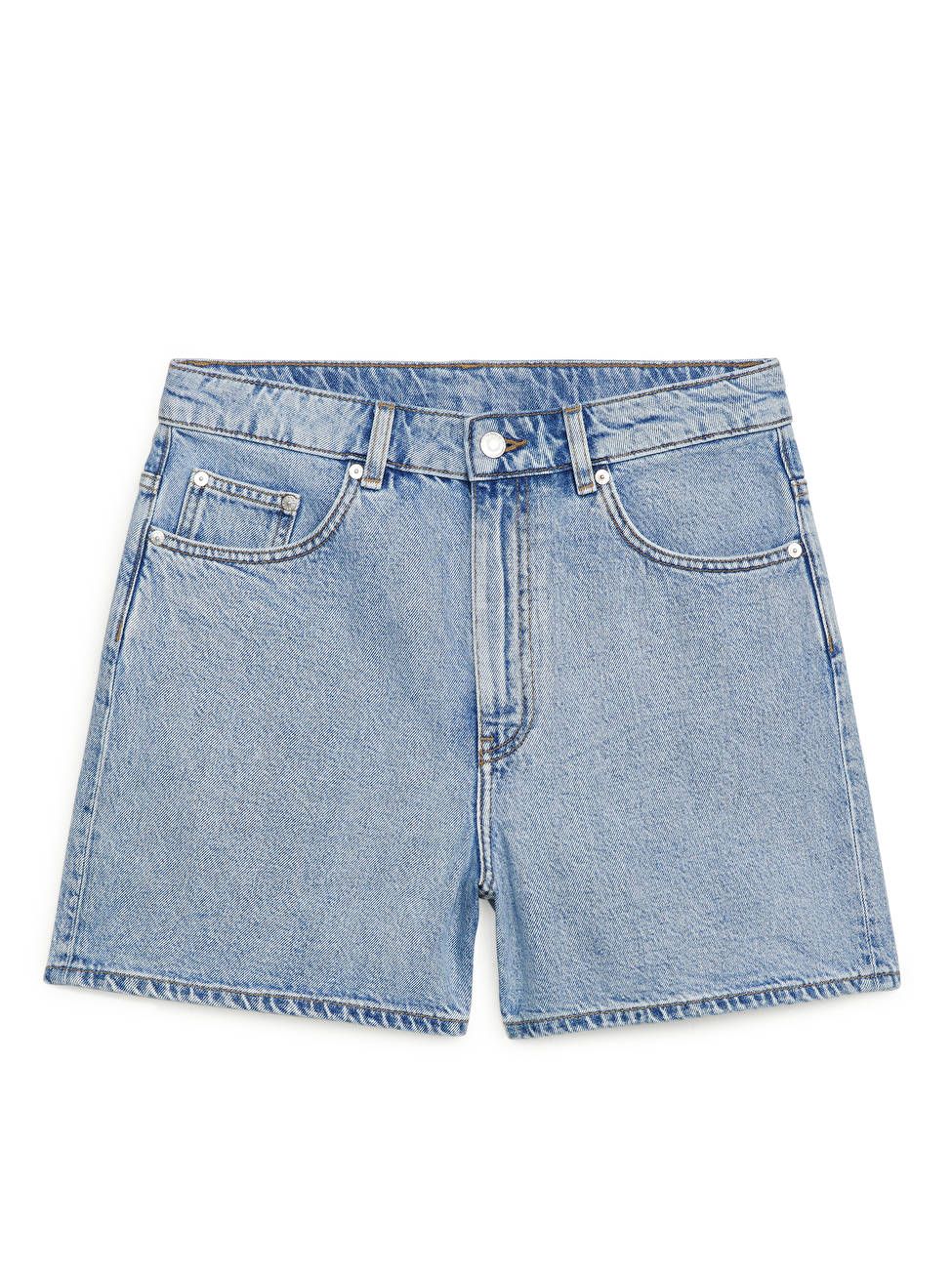 High Waist Non-Stretch Denim Shorts - Light Blue - ARKET GB | ARKET (US&UK)