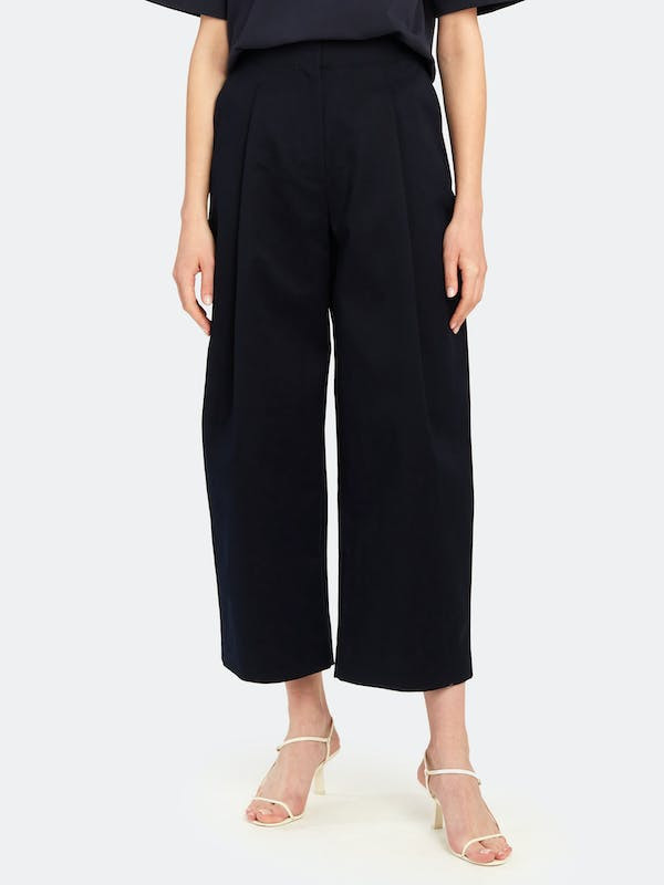 Studio Nicholson Dordoni Wide Leg Pant - Blue - 0 | Verishop