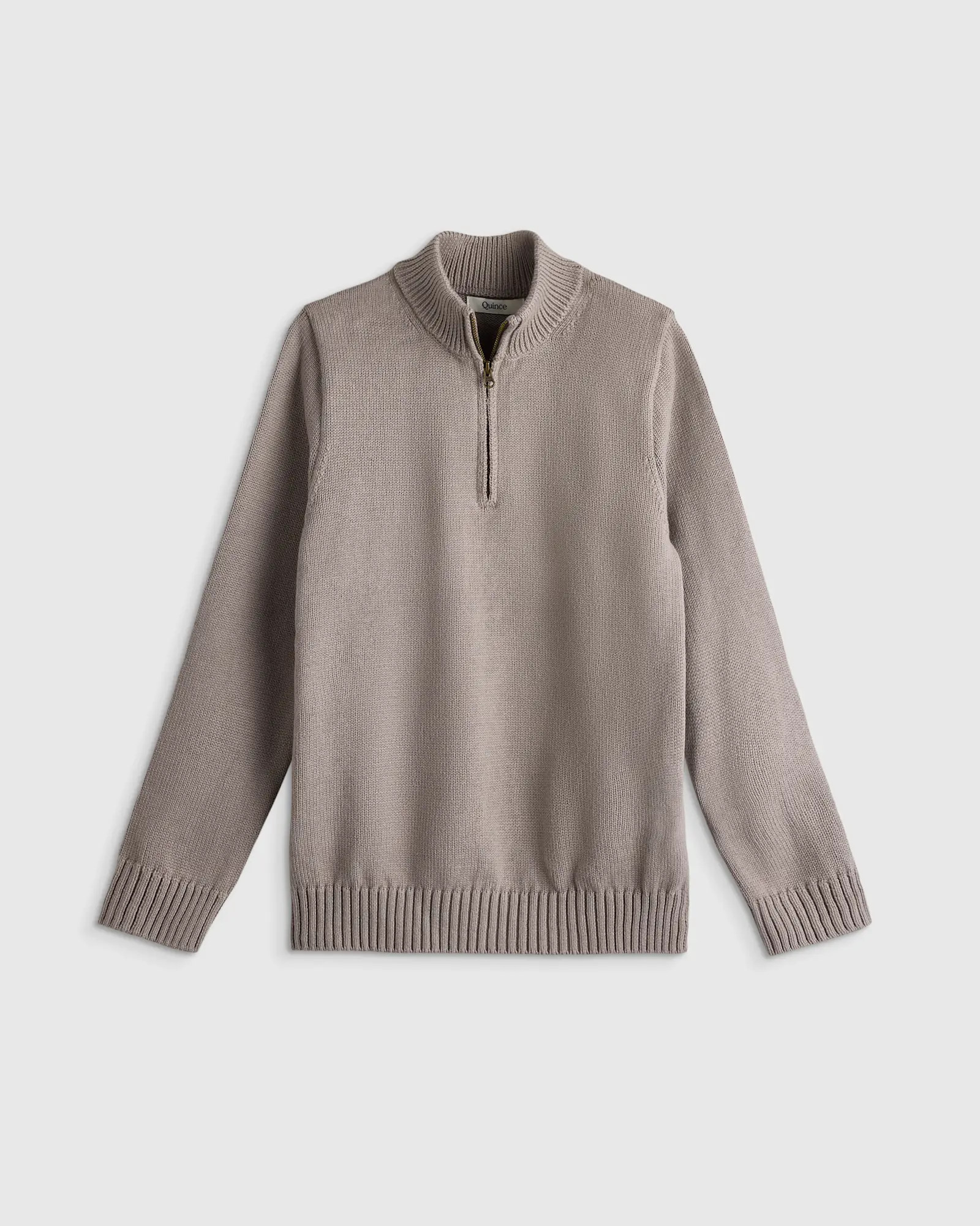 Boys 100% Organic Cotton Quarter-Zip Sweater - Kid in Grey | Quince