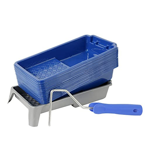 Paint Tray Liner, Mister Rui Paint Roller Tray, 4 inch Paint Tray with Liners, 22 Pack, Small Paint  | Amazon (US)
