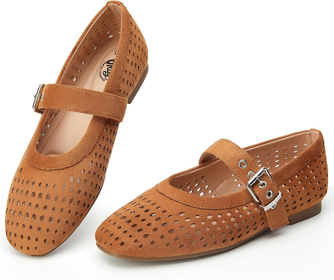 Trary Mary Jane Shoes Women, Mary Jane Flats for Women, Ballet Flats Shoes Round Toe Mary Jane Fl... | Amazon (US)