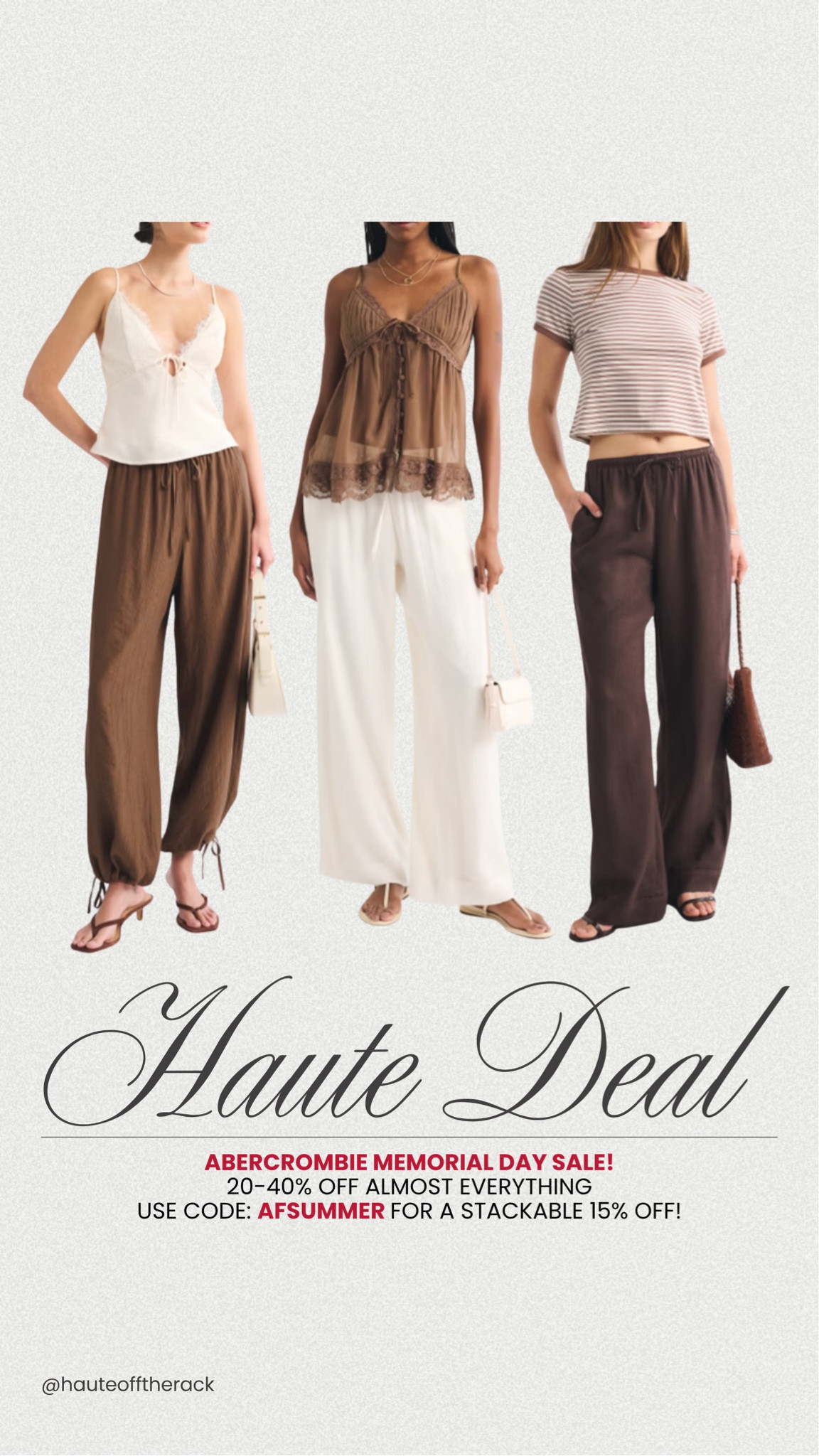 ABERCROMBIE MEMORIAL DAY SALE!

20-40% OFF almost everything
USE CODE: AFSUMMER for a stackable 15% OFF!

#linenpants #abercrombie #salealert #memorialdaysale #summeroutfits 

#LTKSaleAlert #LTKSeasonal
