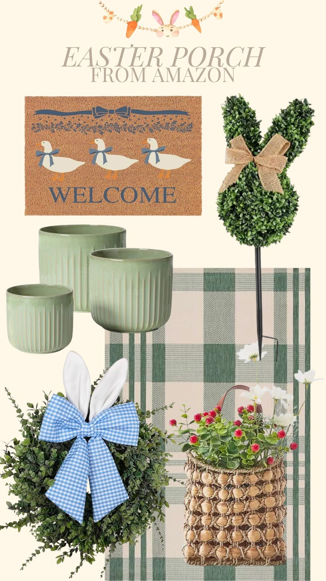 Easter front porch
Easter decor 
Easter Amazon 
Amazon home decor

#LTKSpringSale #LTKHome