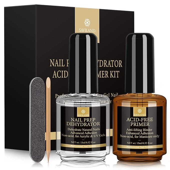 SAVILAND Nail Dehydrator and Acid-free Primer, Long-lasting Nail Prep Dehydrate and Acid Free Bon... | Amazon (US)