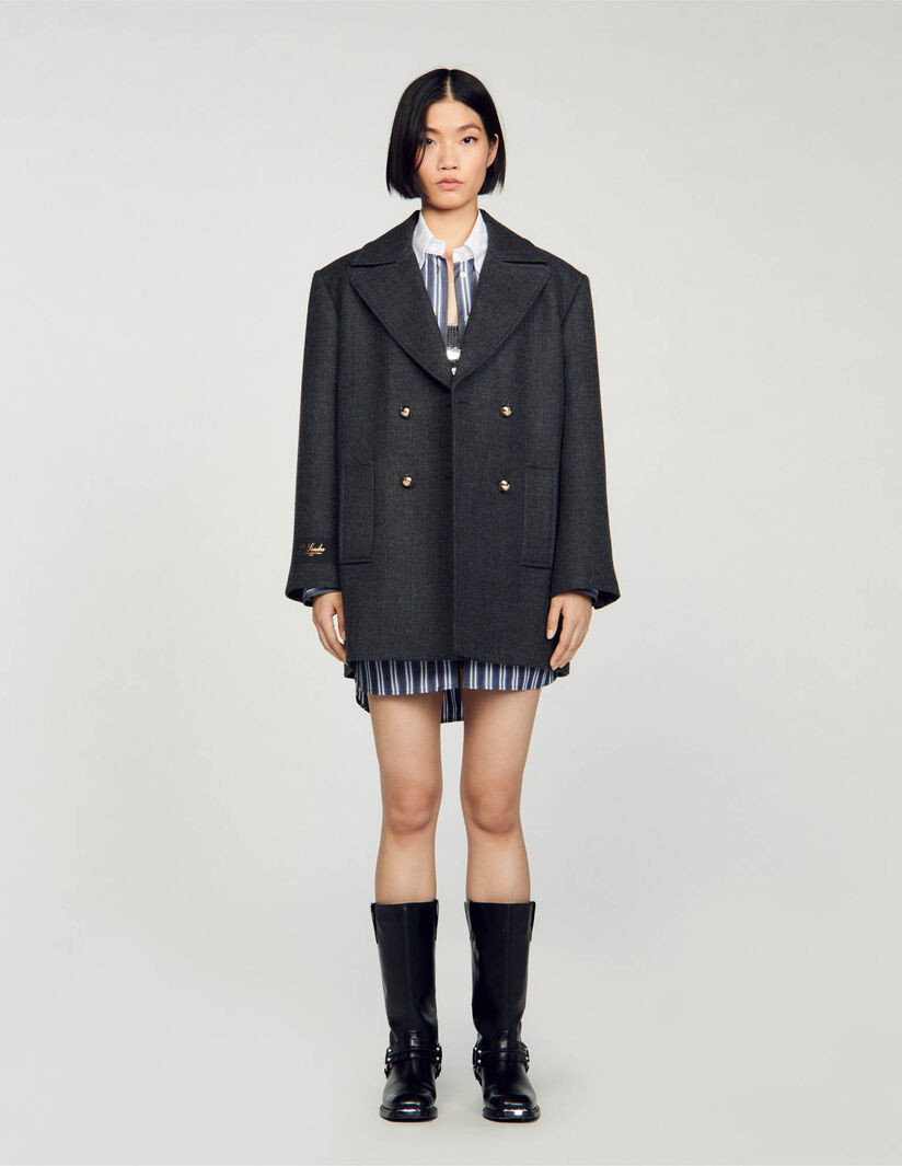 Wool pea jacket | Sandro-Paris US