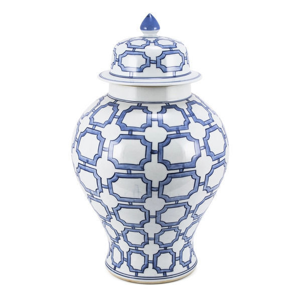 Blue & White Octagonal Window Temple Jar | Scout & Nimble