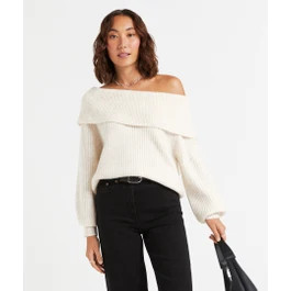 LORNA OFF SHOULDER KNIT SWEATER | Sportsgirl