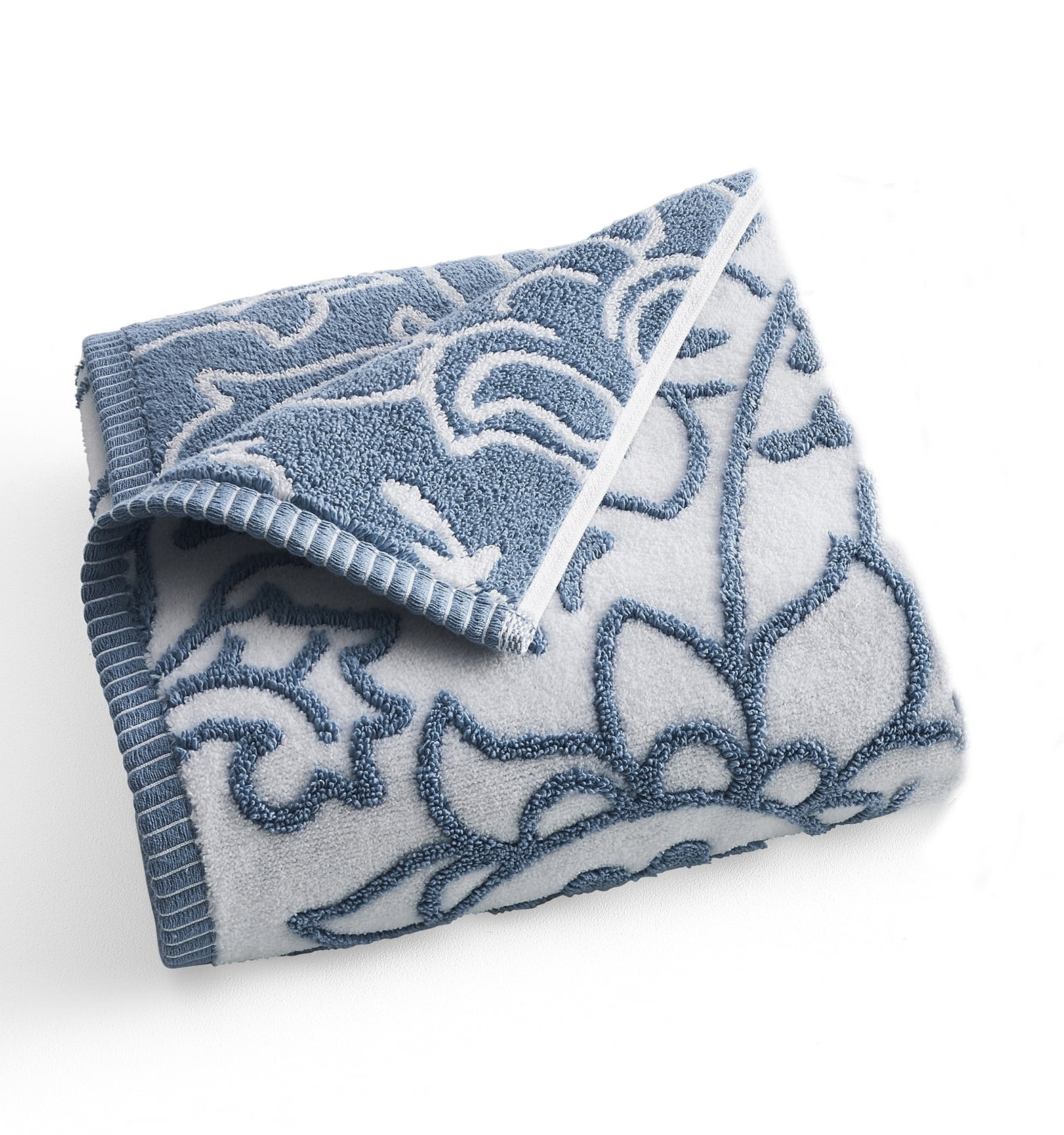 Better Homes & Gardens Sheared Paisley Hand Towel, Blue Linen | Walmart (US)