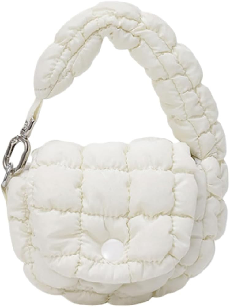 Mini Coin Pouch Nylon Quilted Wristlet Purses for Women Tiny Cute Purse Puffer Keychain Bag Small... | Amazon (US)