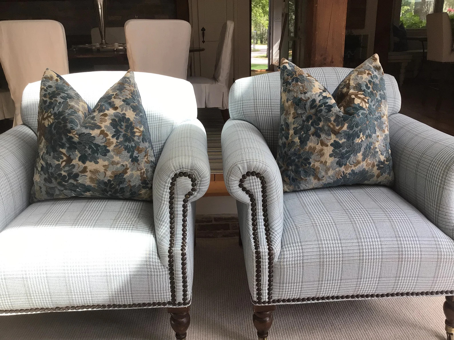 Cowtan and Tout cut velvet "WALDEN" in Delft blue Pillow Covers | Etsy (Global)