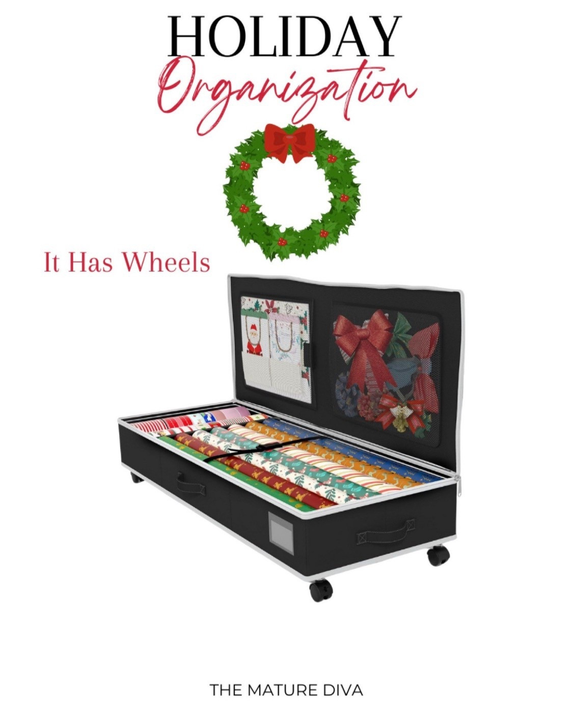 Holiday wrap and bows - All Organized!

Y’all it has wheels!

Comment SHOP below to receive a DM with the link to shop this post on my LTK ⬇ https://liketk.it/4Uxgz #ltkseasonal #ltkgiftguide #ltkholiday

