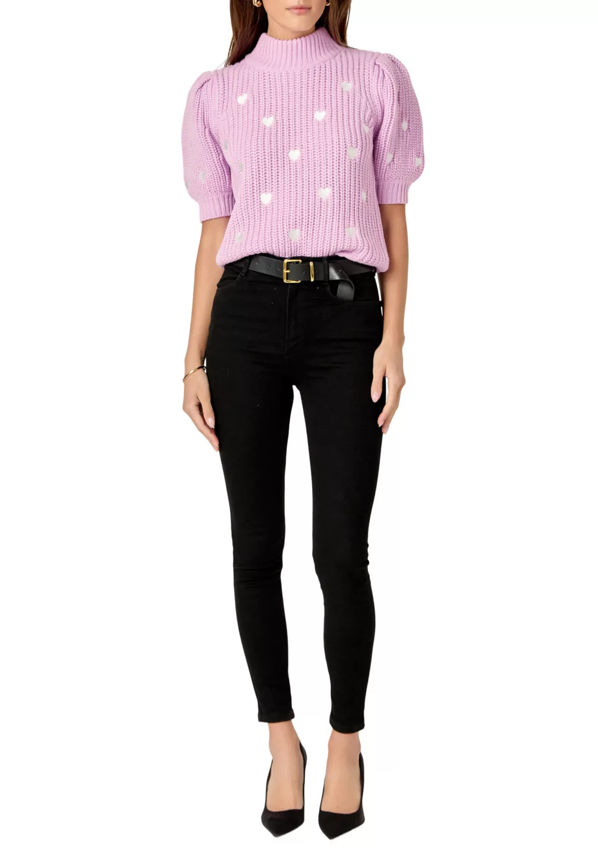 Heart Shape Embroidery Sweater | Belk