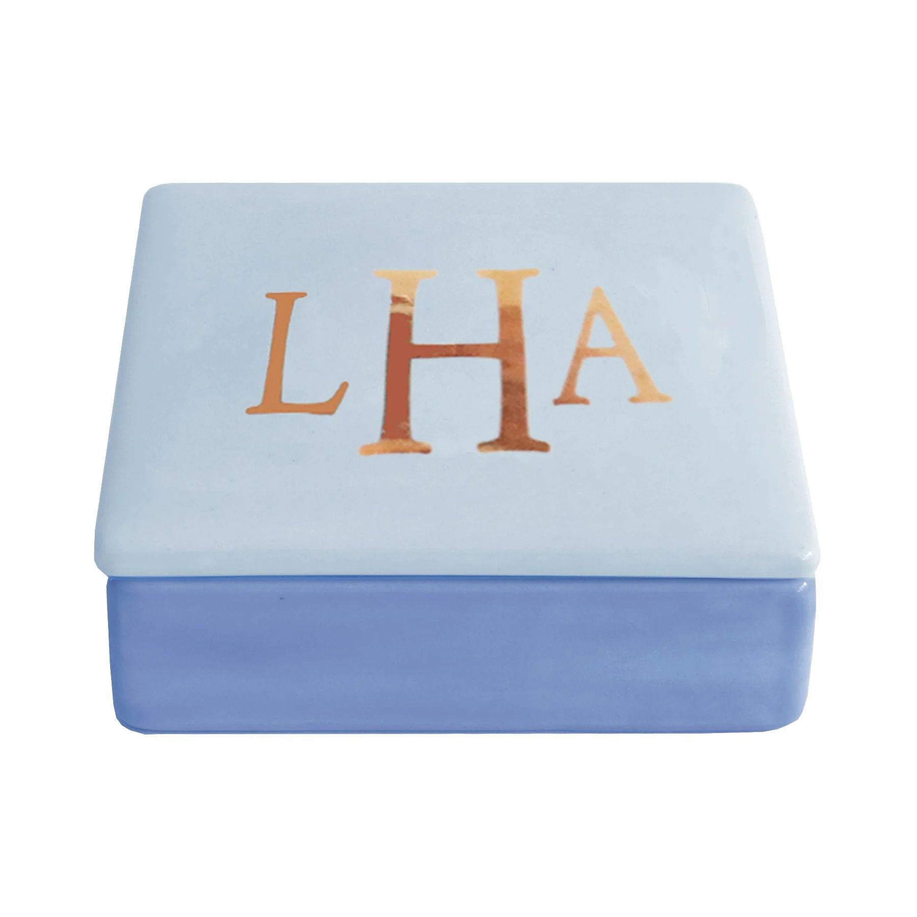 Classic Monogram Two-Tone Box | Lo Home by Lauren Haskell Designs