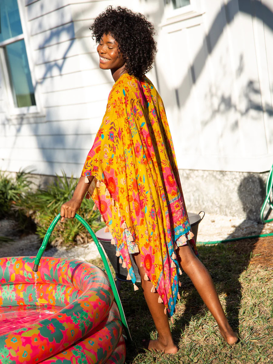 Meera Convertible Kimono - Gold | Natural Life