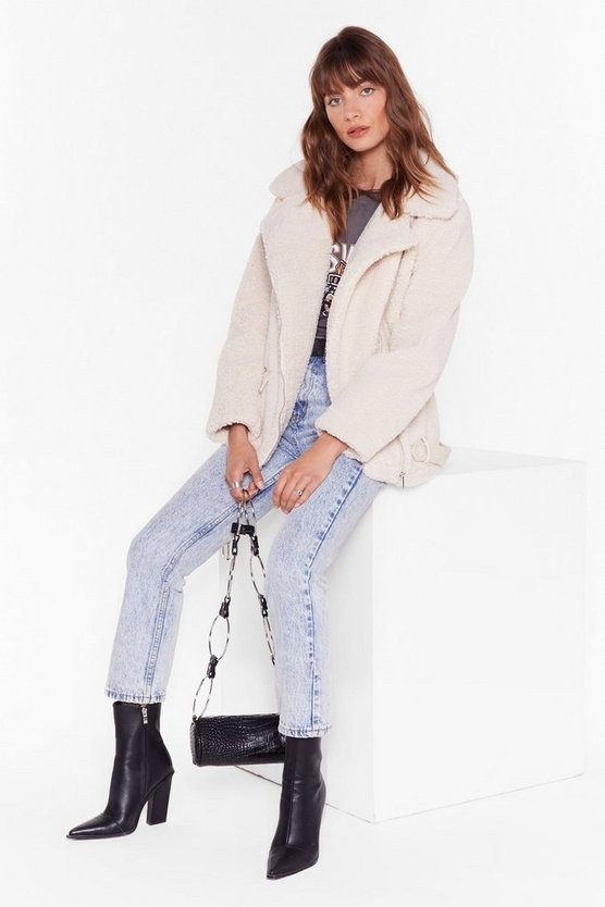 Feelin' Fly Faux Shearling Aviator Jacket | NastyGal (US & CA)