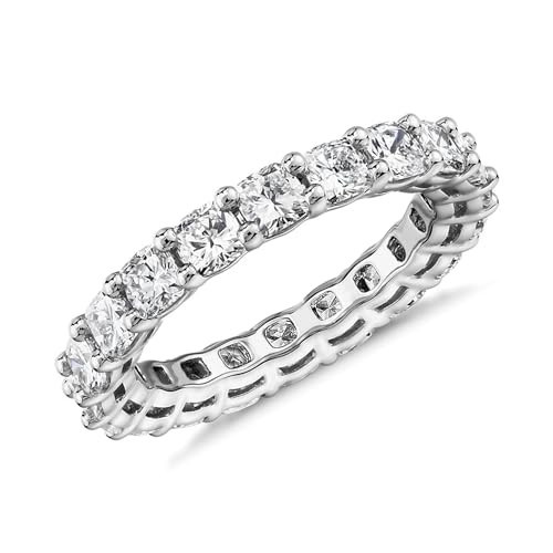 PAVOI 14K White Gold Plated Love Ring with Cubic Zirconia - 3mm Stackable Rings for Women Size 5 | Amazon (US)