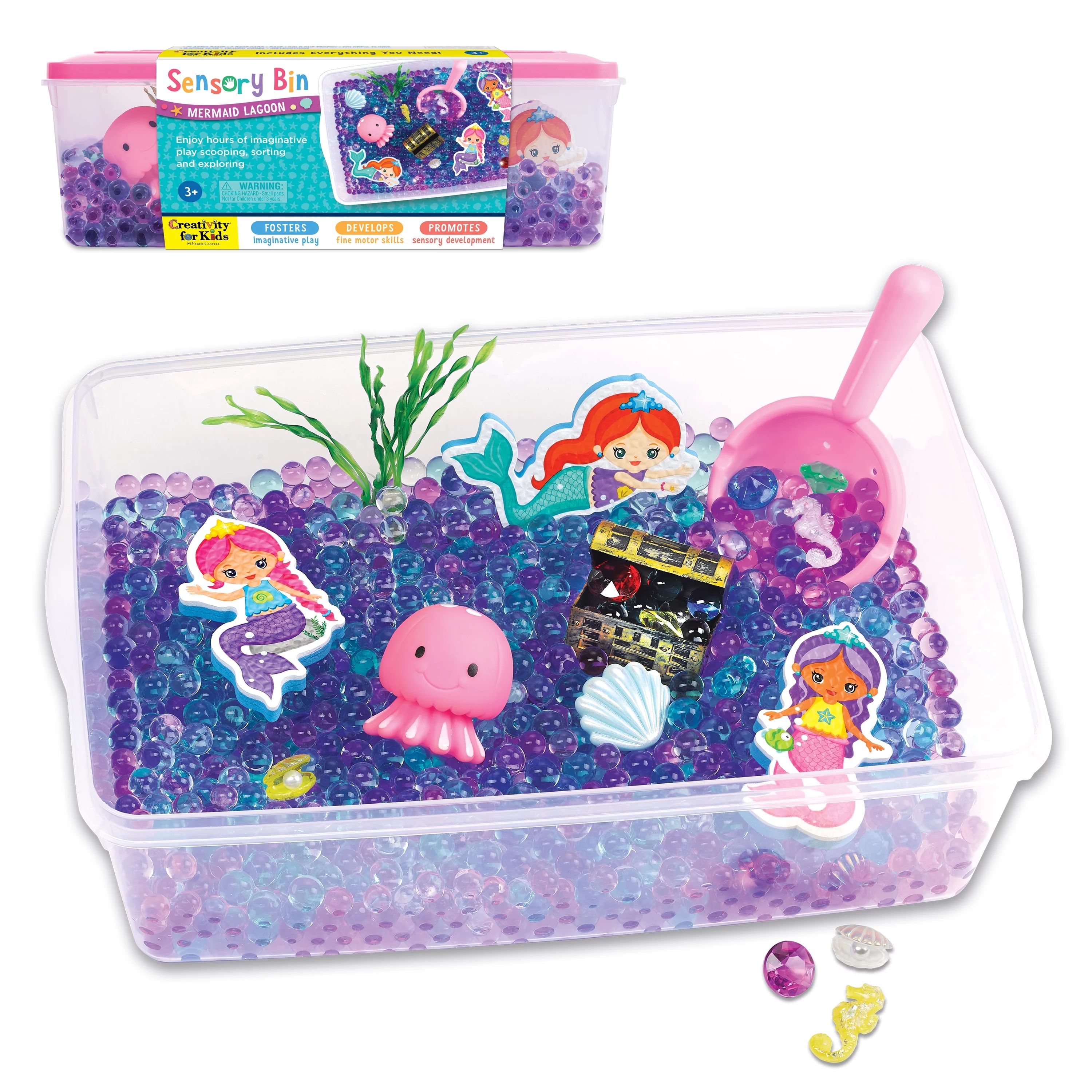 Creativity for Kids Sensory Bin Mermaid Lagoon- Child Craft Activity for Boys and Girls - Walmart... | Walmart (US)