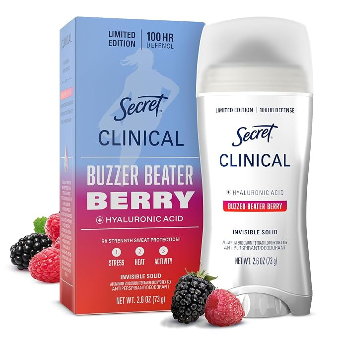 Secret Clinical Strength 100HR Defense, Invisible Solid Antiperspirant Deodorant for Women, Paige... | Amazon (US)