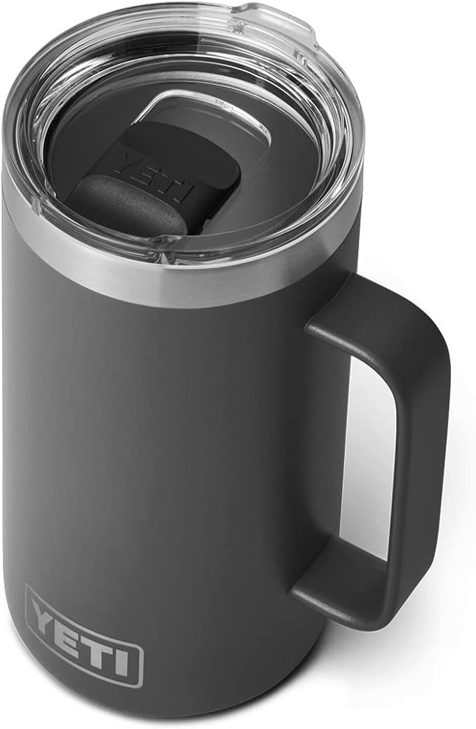 YETI Rambler 24 oz Mug, Vacuum Insulated, Stainless Steel with MagSlider Lid, Charcoal | Amazon (US)
