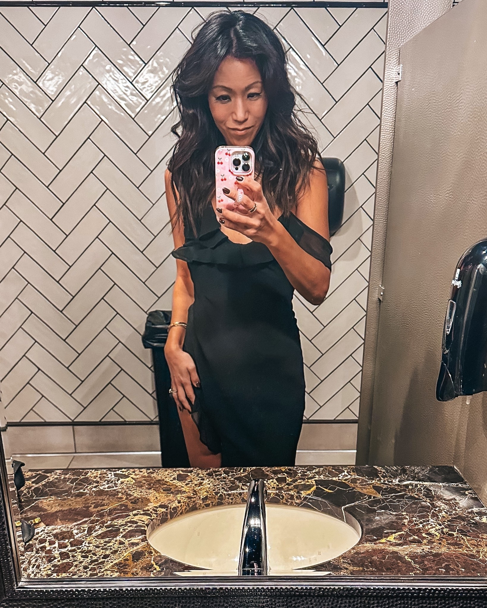 ✨SALE ALERT✨ 
The most fun black dress I’ve ever worn! 🖤 Dress is so flattering and forgiving- it’s fairly true to size, but if in-between, I’d size down. Would make such a good Valentine’s dress if you’re going out!! 
Warning: slit *feels* inappropriately high but it’s def not as high as it feels. Still, nonetheless, I don’t recommend any high kicks while wearing lol. 

#LTKSaleAlert #LTKootd #LTKValentine