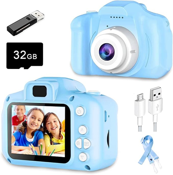 CHAREX Kids Camera Toy HD 1080P - Portable Camera with 32GB SD Card, for 3-12 Year Old Boy & Girl | Amazon (US)