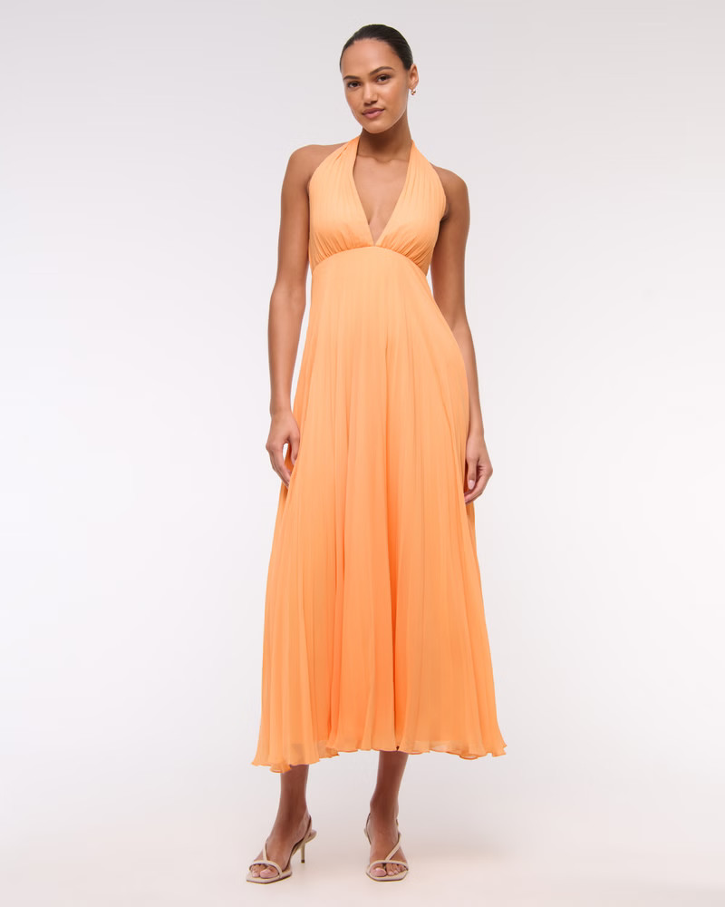 The A&F Giselle Halter Maxi Dress | Abercrombie & Fitch (US)