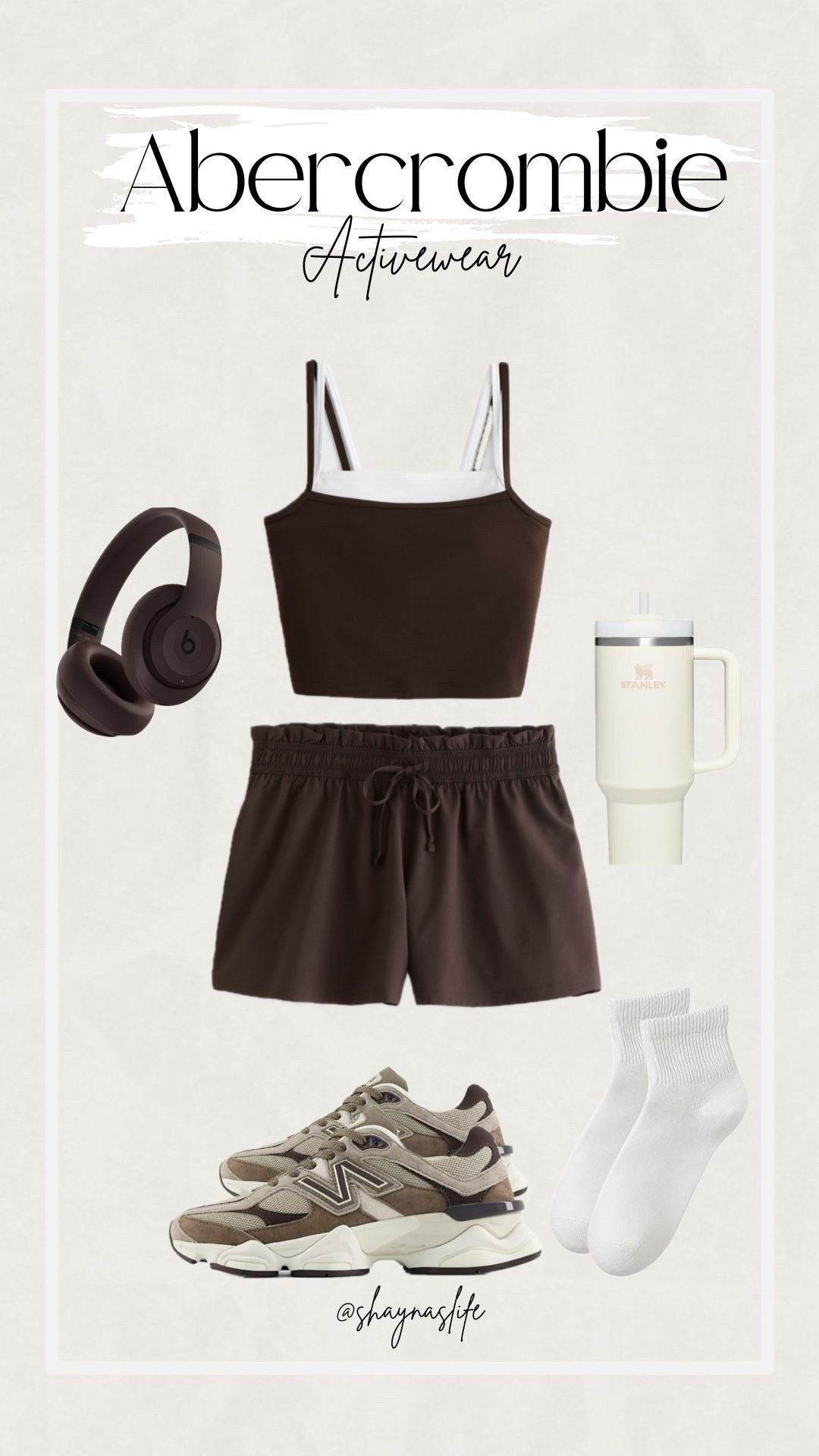 Spotted this cute set on Abercrombie. I usually wear a L in their active bottoms and L in the tops.