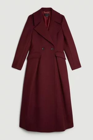Lydia Millen Italian Wool Blend Flared Skirt Midaxi Coat | Karen Millen UK + IE + DE + NL