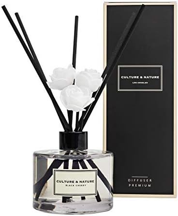 CULTURE & NATURE Reed Diffuser 6.7 oz ( 200ml ) Black Cherry Scented Reed Diffuser Set | Amazon (US)