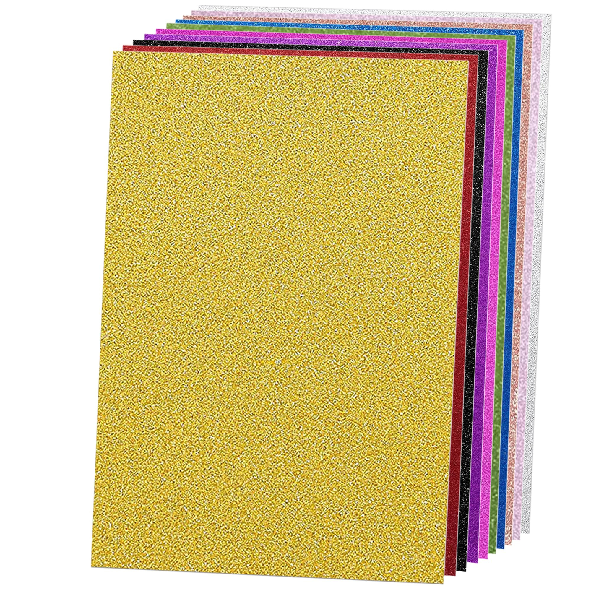SALEMAR 250 GSM Glitter Cardstock Glitter Paper, 10 Color Sparkling Craft Paper for School, Scrap... | Amazon (US)