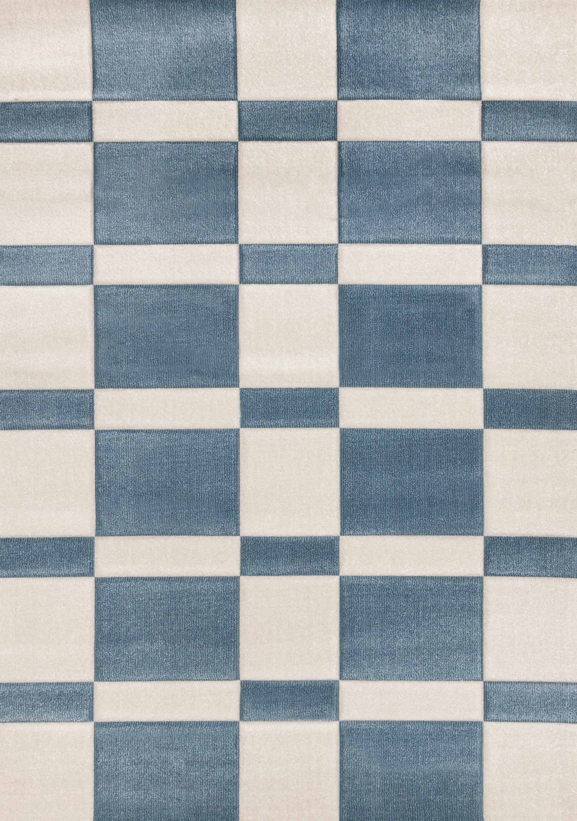 Orren Ellis Marshawna Stylish Blue Cream Checkered Indoor Area Rug | Wayfair | Wayfair North America