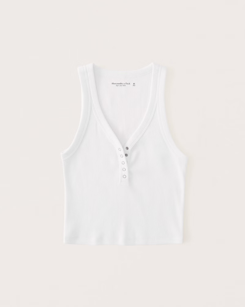 Women's Essential Henley Tank | Women's Tops | Abercrombie.com | Abercrombie & Fitch (US)