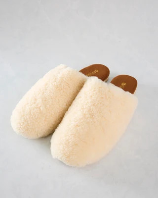 Ivory - Nora Sheepskin Slide - Cloud Nine Sheepskin | Printfresh