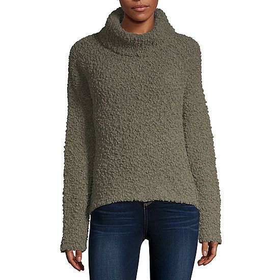 Arizona-Juniors Womens Turtleneck Long Sleeve Pullover Sweater | JCPenney