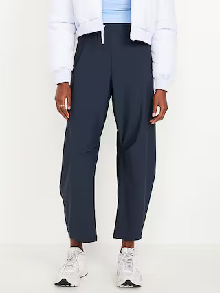 High-Waisted SleekTech Barrel Ankle Pants | Old Navy | Old Navy (US)