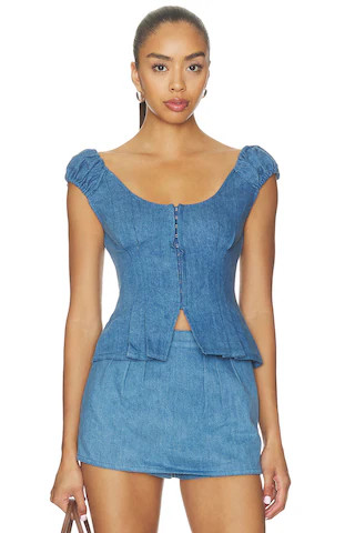 Mabel Denim Top
                    
                    Lovers and Friends | Revolve Clothing (Global)