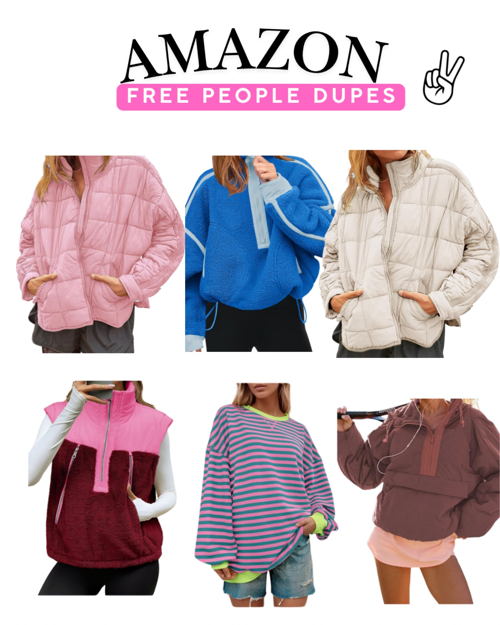 Love Free People’s boho vibe but not the price? I found the best Amazon dupes—from quilted jackets  to cozy sweaters—for a fraction of the cost! Shop these affordable, stylish finds now. #LTKFinds #LTKFashion

#FreePeopleDupes #AmazonFashion #BudgetStyle #BohoChic #LTKFinds

#LTKcanada #LTKwinter #LTKFashionMonth
