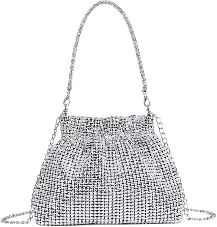 SweatyRocks Women's Sequin Glitter Chain Top Handle Evening Bag Elegant Bucket Bag Crossbody Bags | Amazon (US)