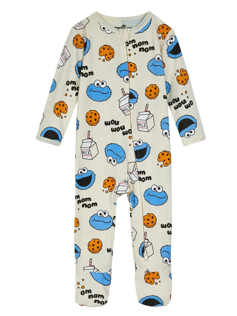 Character Baby Two-Way Zip Front Footed Sleep N Play Pajamas, Sizes Newborn-6/9 Months | Walmart (US)