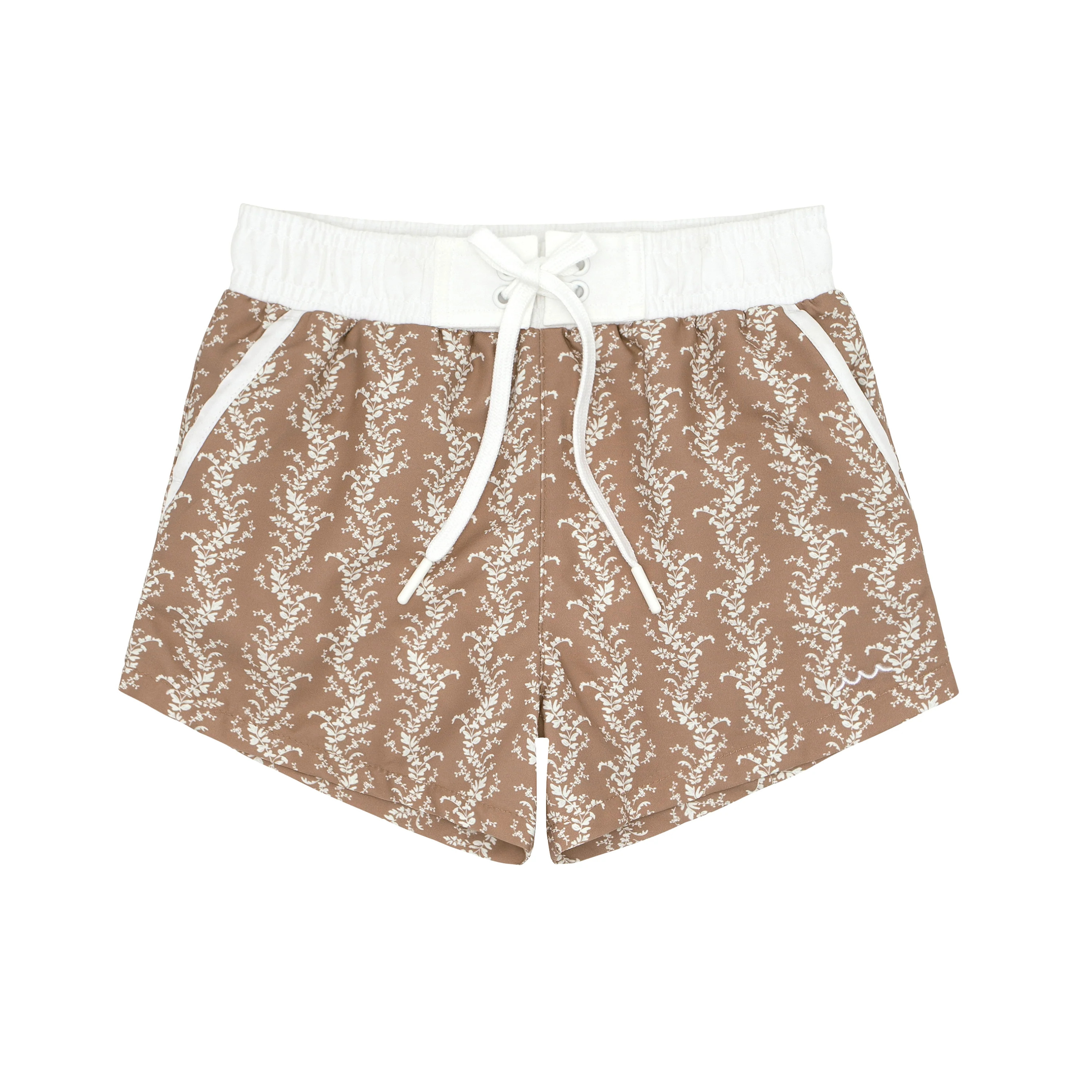 boys almond vine floral boardie | minnow