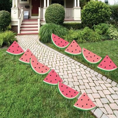 Big Dot of Happiness Sweet Watermelon - Lawn Decorations - Outdoor Fruit Party Yard Decorations - 10 Piece | Target