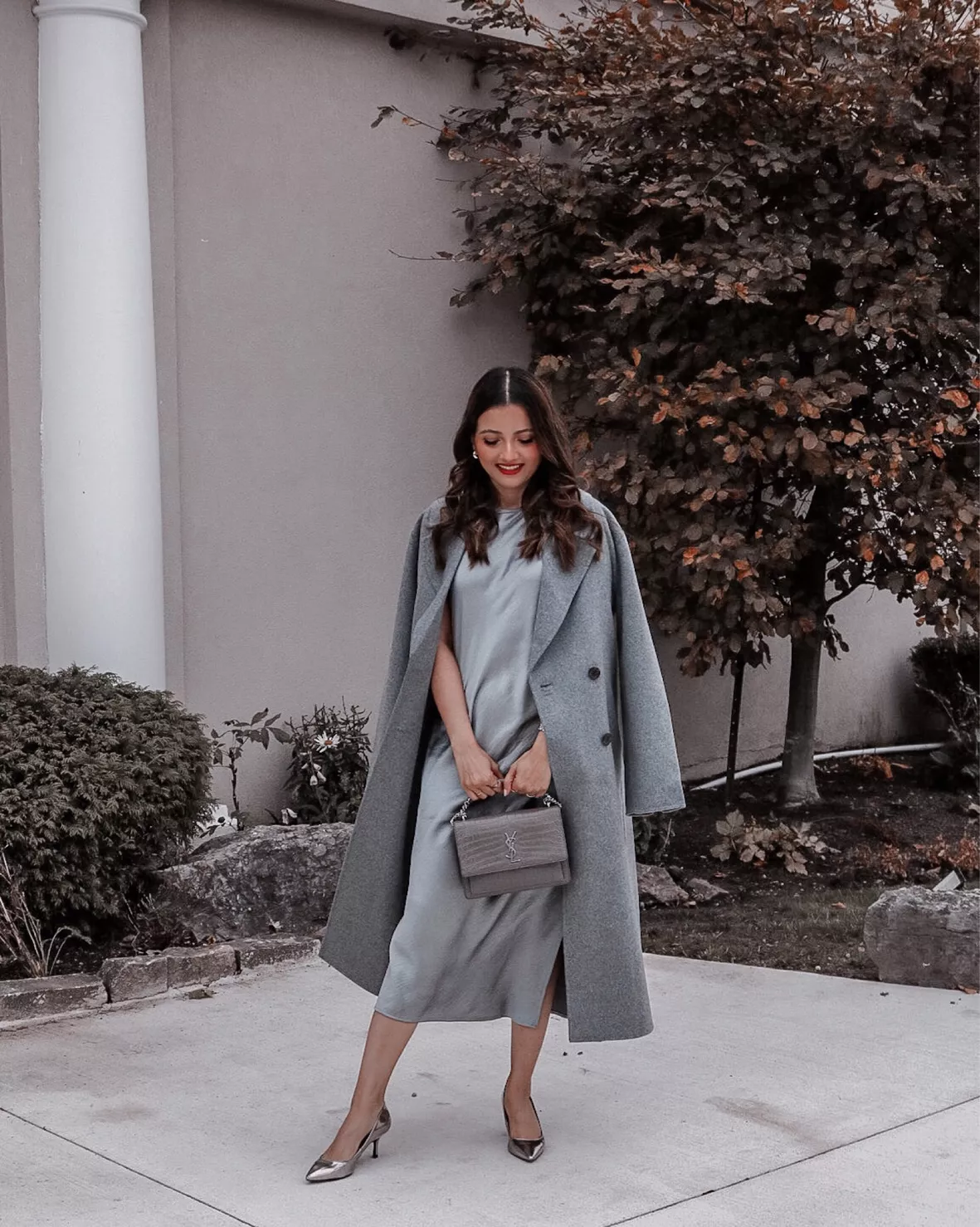 Grey wool wrap coat 2025 Grey wool wrap coat 2025