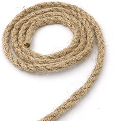 66 Feet 6mm Jute Rope 3 Ply ,100% Natural Thick Jute Hemp Rope Strong String Craft Twine for DIY ... | Amazon (US)